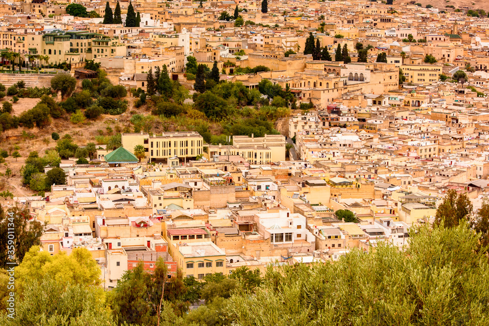 It's Panorama of Fez, the second largest city of Morocco. Fez was the capital city of modern Morocco until 1925 and
