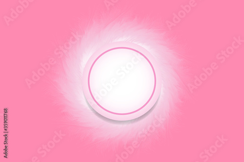 Circle fur design element for wallpaper, background, banner
