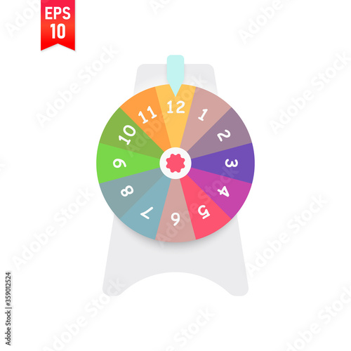 Wheel of fortune vector image for animation and web