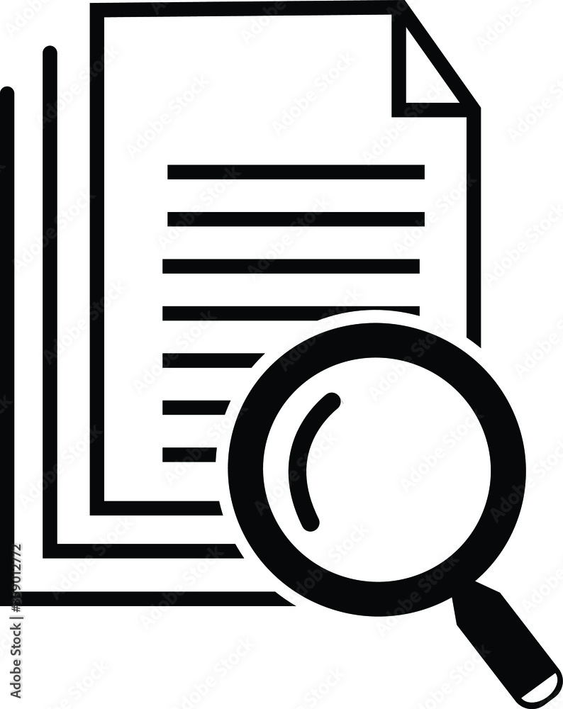 scrutiny document icon vector illustration scrutiny document icon vector illustration