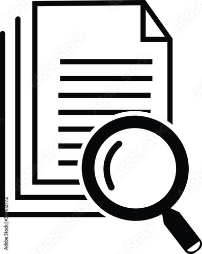 scrutiny document icon vector illustration