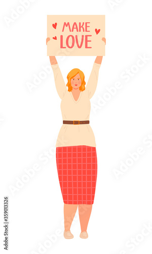 Protest people against discrimination All Lives Meter, set of cartoon characters isolated on white, vector illustration. Men and women activists protest with signboards, anti racism discrimination