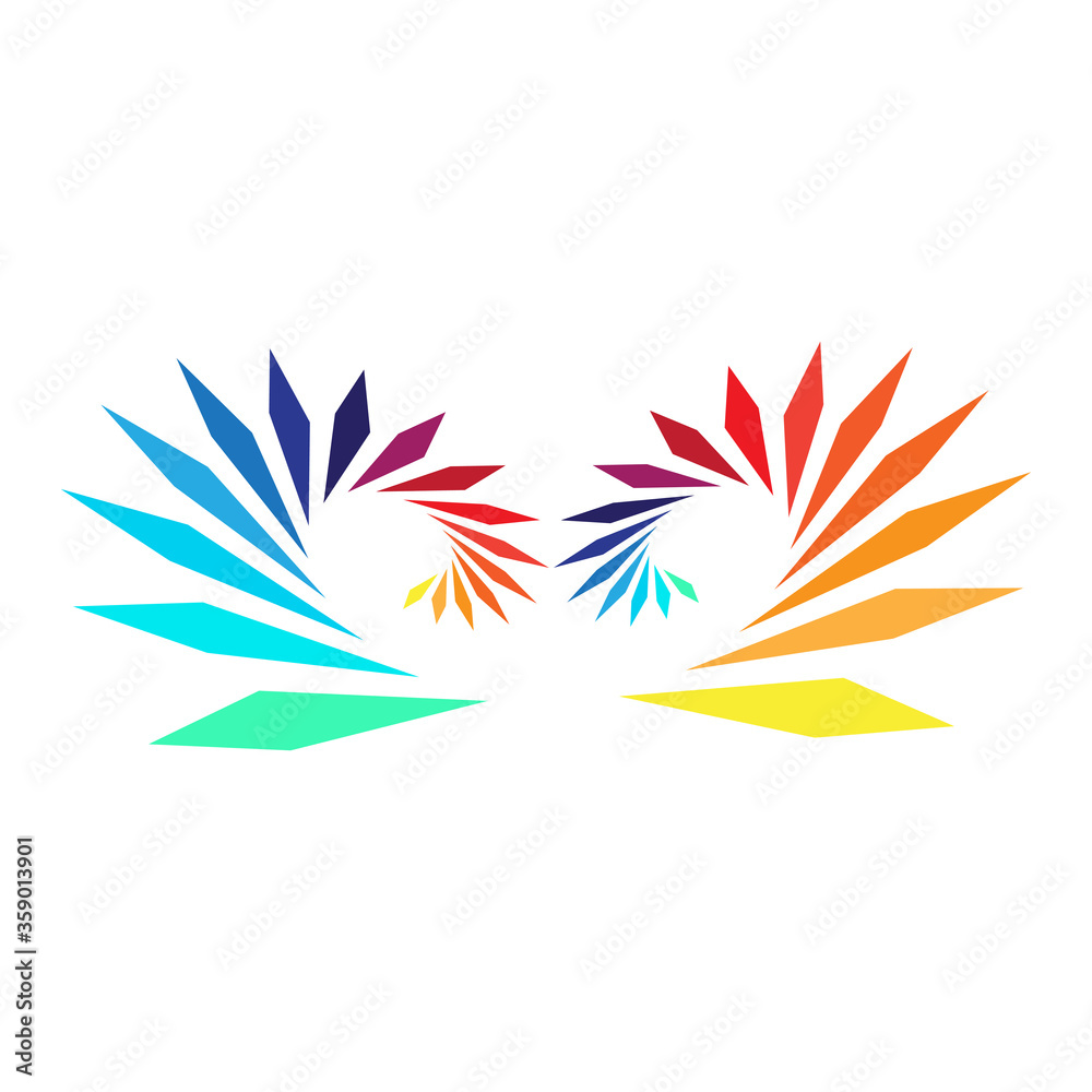 colorful abstract pattern vector design. Ready for logo, icon, template, etc. Rainbow design