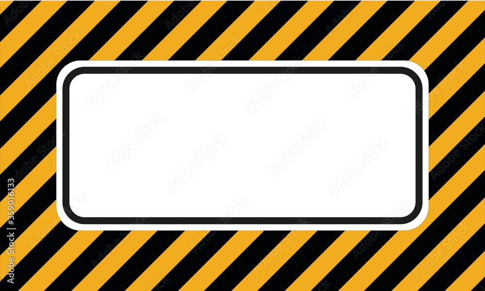 fond ou bannière lignes diagonales noir et jaune représentant un danger ou limite avec insertion texte