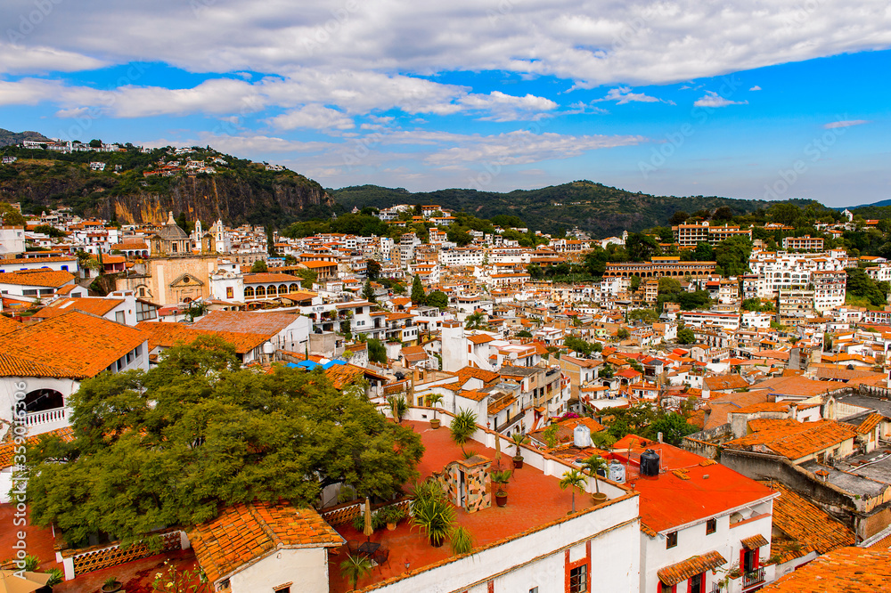 Panorama of Taxco, Mexico. The town is known because of its Silver products