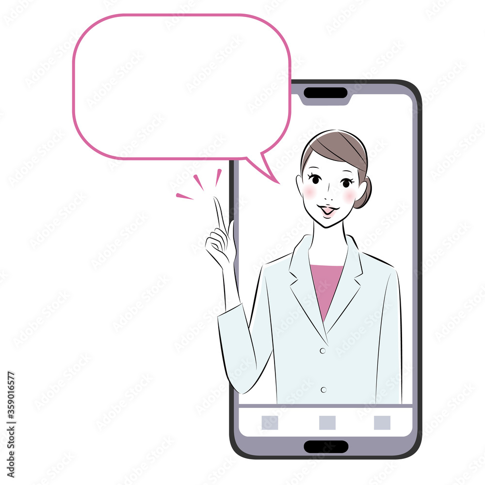 online consultation with woman doctor on internet with smart phone, healthcare concept online consultation with woman doctor on internet with smart phone, healthcare concept