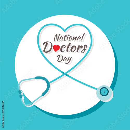 national doctors day concept poster