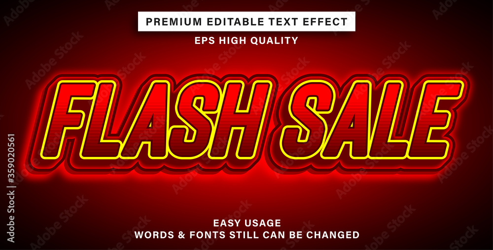 text effect flash sale