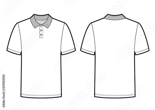 White Polo Shirt for Template