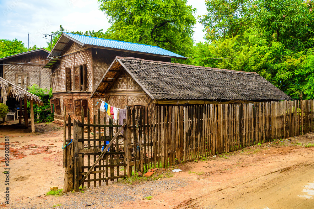 It's Burmese village on the road to Ava, Myanmar It's Burmese village on the road to Ava, Myanmar
