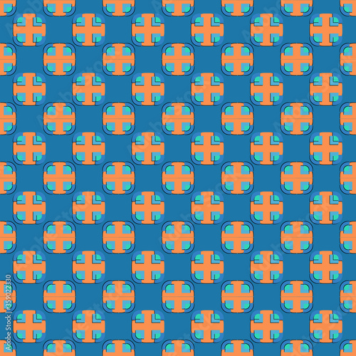 vector illustration an abstract pattern in the form of an ornament from geometric shapes of different shapes, sizes and colors