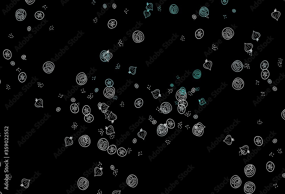 Dark Green vector pattern with fresh ingredients. Dark Green vector pattern with fresh ingredients.