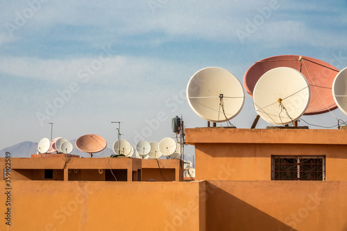 Fotografija Antennas on rooftops
