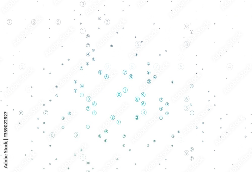 Light Blue, Green vector pattern with Digit symbols. Light Blue, Green vector pattern with Digit symbols.