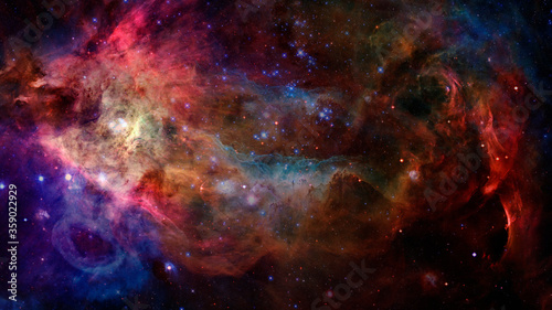 Universe with stars in outer space. Elements of this image furnished by NASA