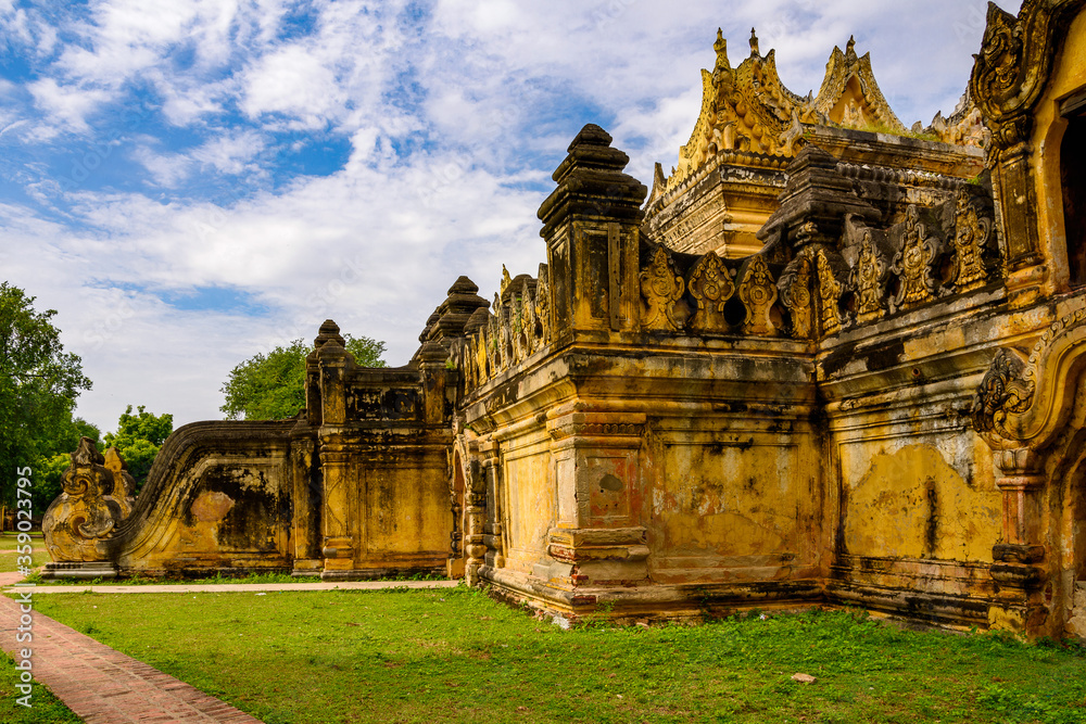 It's Maha Aung Mye Bom San Monastery complex, Inwa, Mandalay Region, Burma. It was built in 1818