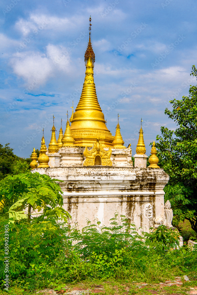 Naklejka premium It's Maha Aung Mye Bom San Monastery complex, Inwa, Mandalay Region, Burma. It was built in 1818