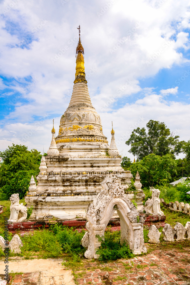 Fototapeta premium It's Maha Aung Mye Bom San Monastery complex, Inwa, Mandalay Region, Burma. It was built in 1818