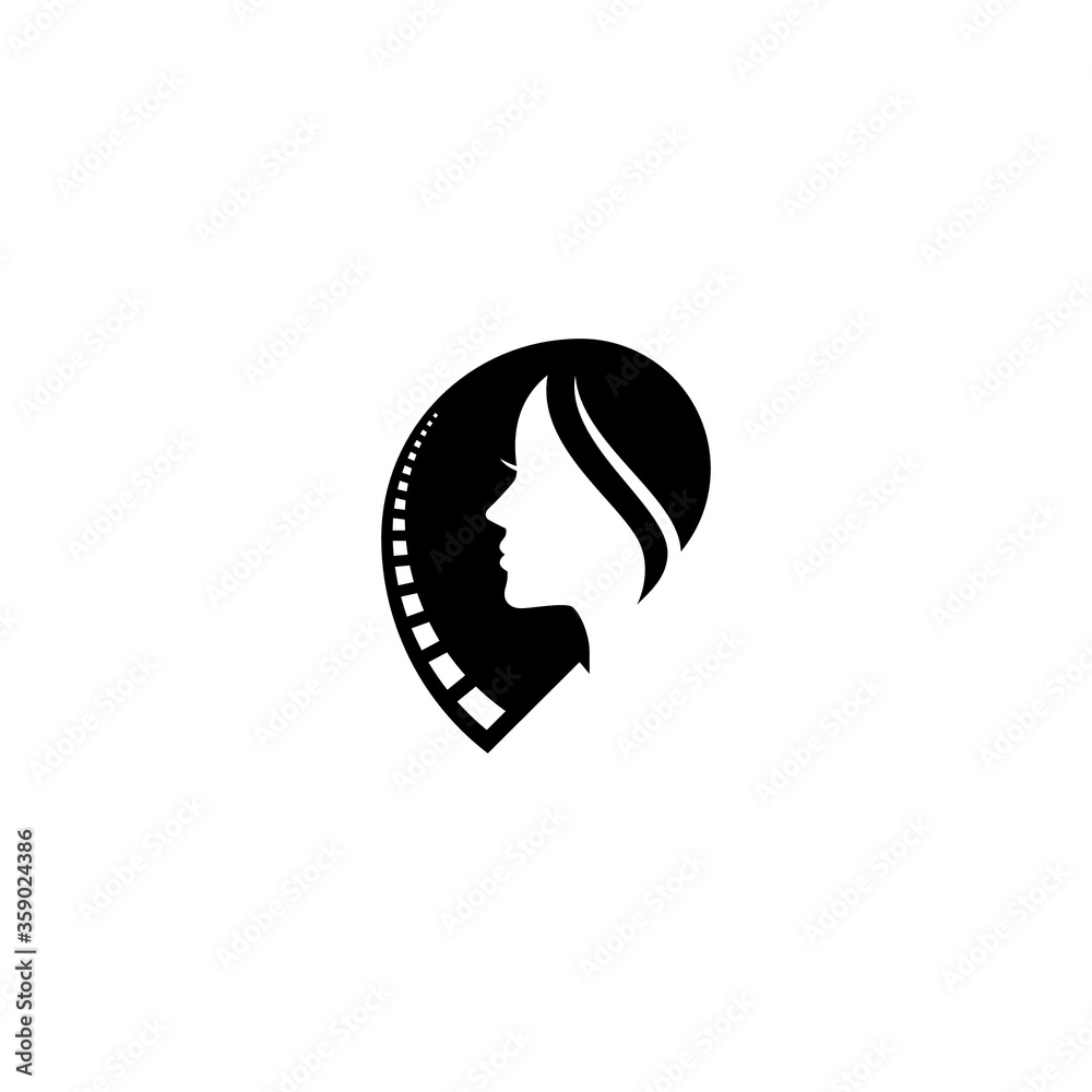 Film Frame and Girl logo / icon design Film Frame and Girl logo / icon design