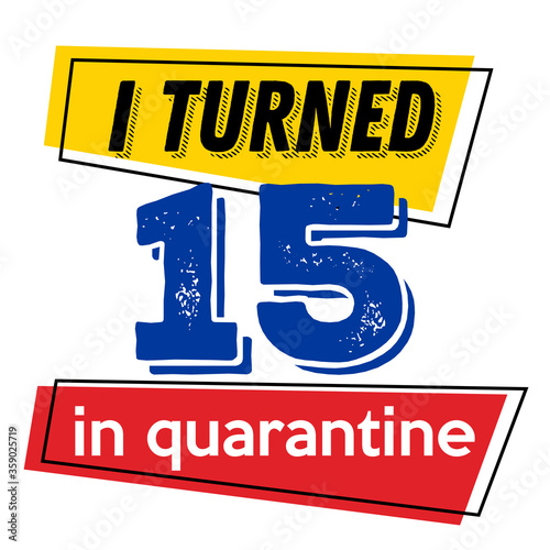 I turned 15 in quarantine vector quote