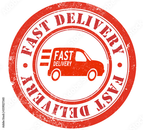 fast delivery stamp in english language
