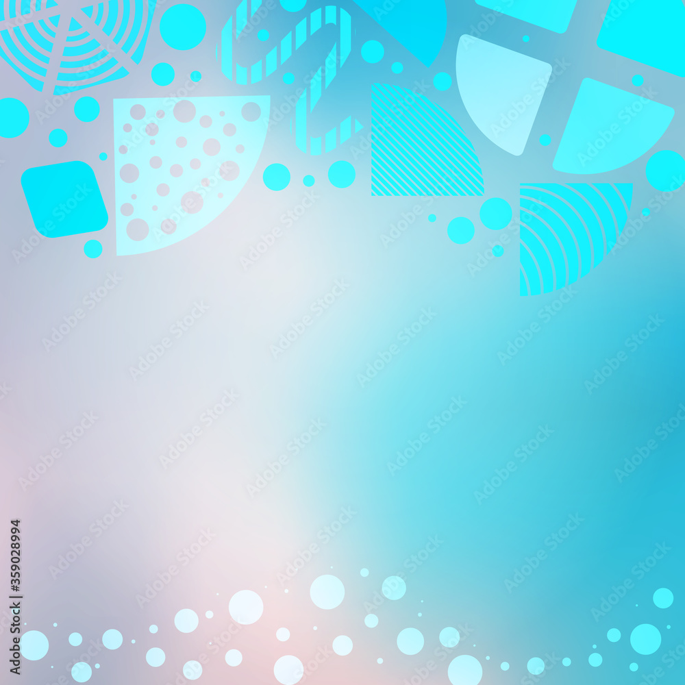 Bright Poster with Abstract Shapes Above and Below Bright Poster with Abstract Shapes Above and Below