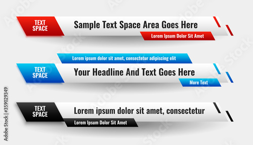 modern abstract lower third stylish banner design