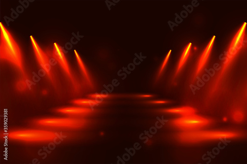 spotlight pathway in perspective style design background