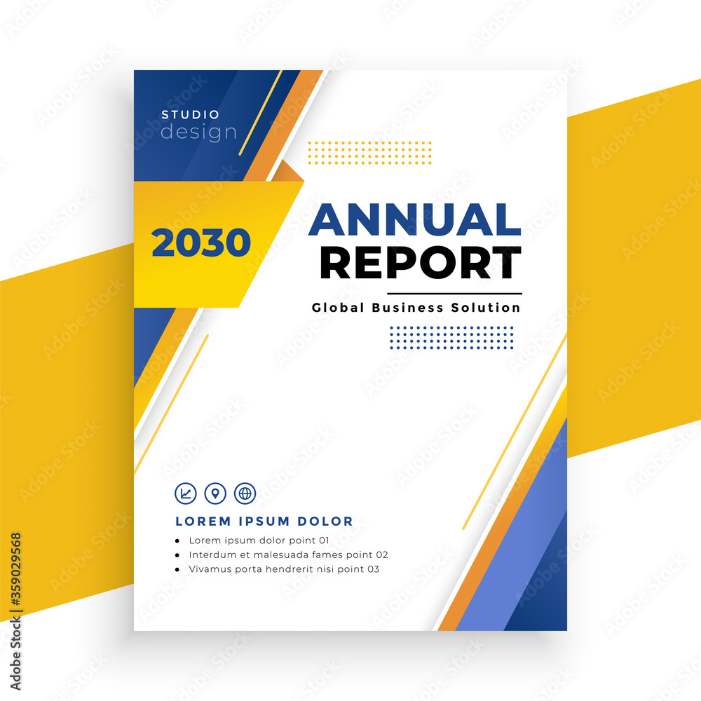 modern annual report business brochure template design