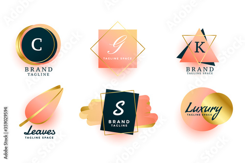 luxury logos or wedding monograms collection design