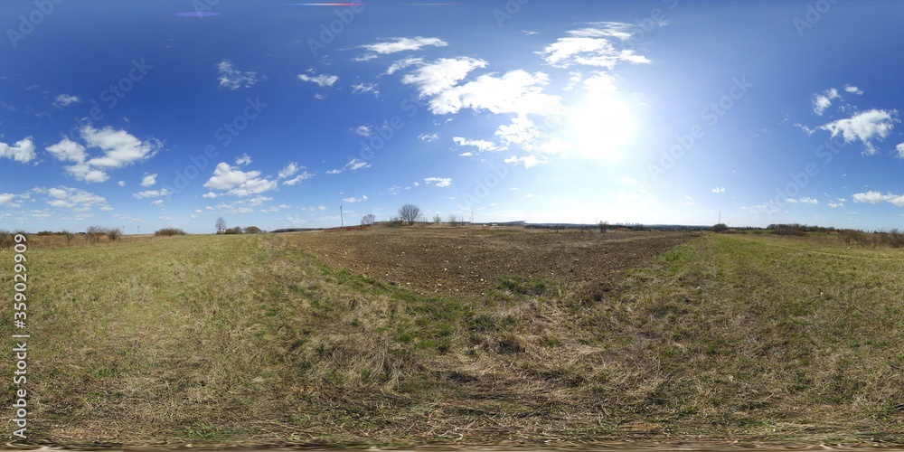 Meadow Spring Landscape HDRI Panorama