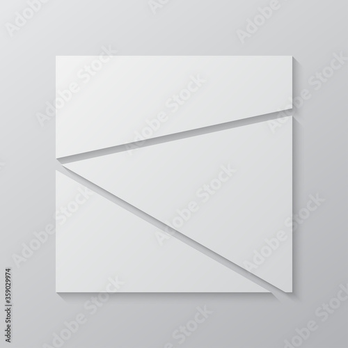 Vector empty collage board three images, photo