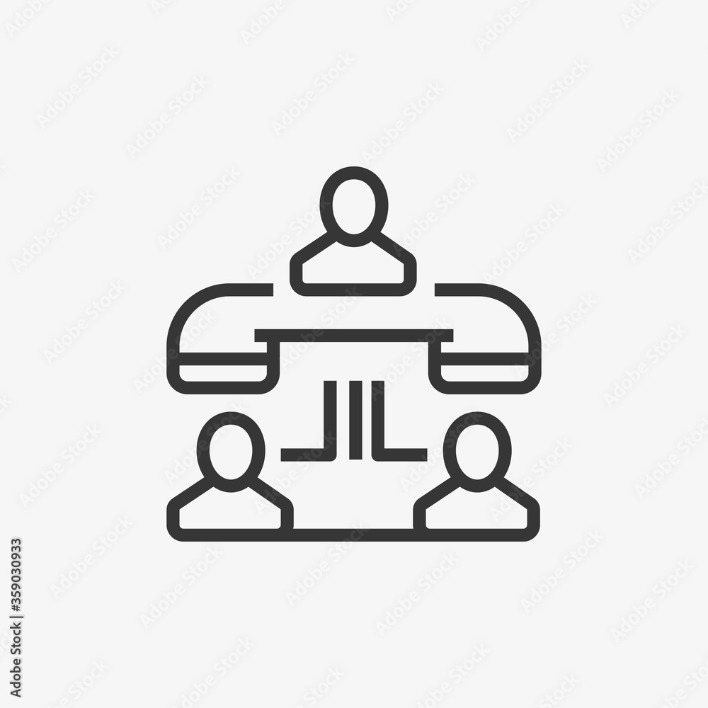 Online meeting icon. Conference symbol modern, simple, vector, icon for website design, mobile app, ui. Vector Illustration Online meeting icon. Conference symbol modern, simple, vector, icon for website design, mobile app, ui. Vector Illustration