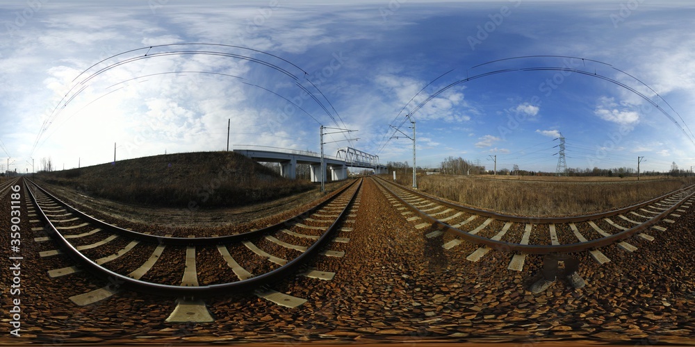 Railroad Landscape HDRI Panorama