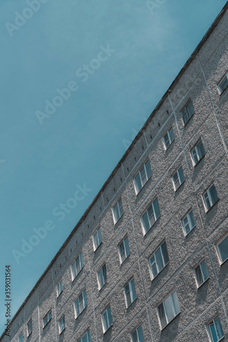 facade of an old building bottom view