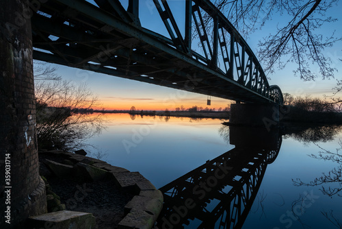 Die historische Moorexpress-Brücke über die Hamme