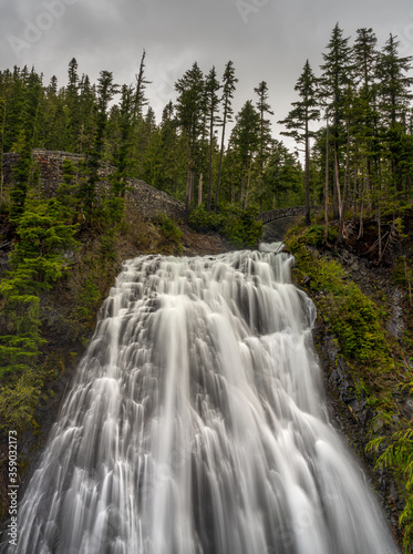 Narada Falls In Spring At Mount Rainier National Park