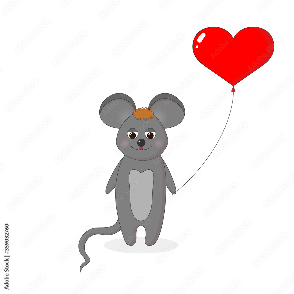 Flat illustration of mousekin on a white background. Flat illustration of mousekin on a white background.