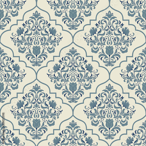 Seamless damask pattern. Seamless victorian wallpaper. Vintage ornament for wallpaper, printing on the packaging paper, textiles.