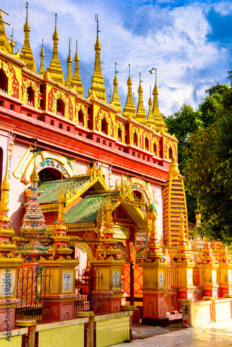 It's Thambuddhe Pagoda Complex (Sambuddhe), one of the famous pagodas in Monywa of Sagaing Region. photo