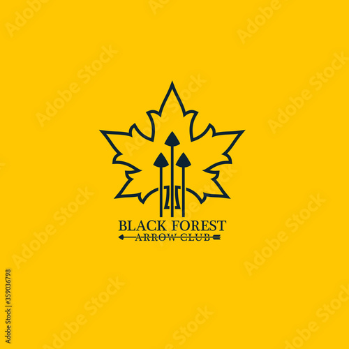 vector logo archery sport club