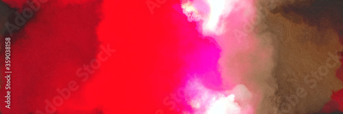 abstract watercolor background with watercolor paint with crimson  pink and neon fuchsia colors. can be used as web banner or background