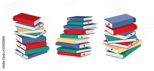 Stack of books vector illustration.