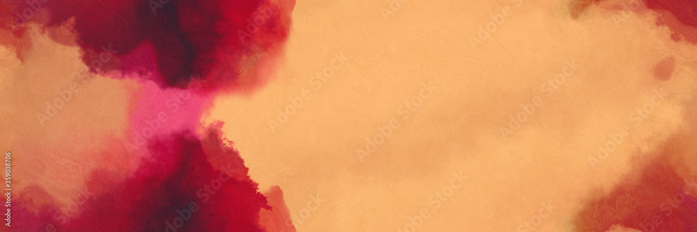 abstract watercolor background with watercolor paint with sandy brown, firebrick and dark pink colors
