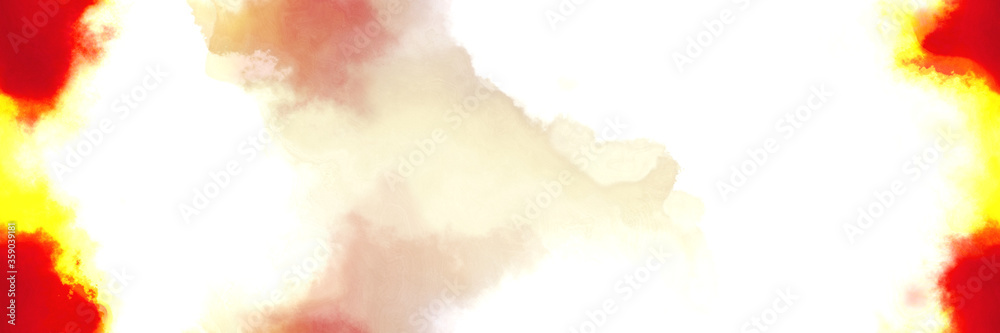 abstract watercolor background with watercolor paint with antique white, strong red and vivid orange colors. can be used as web banner or background