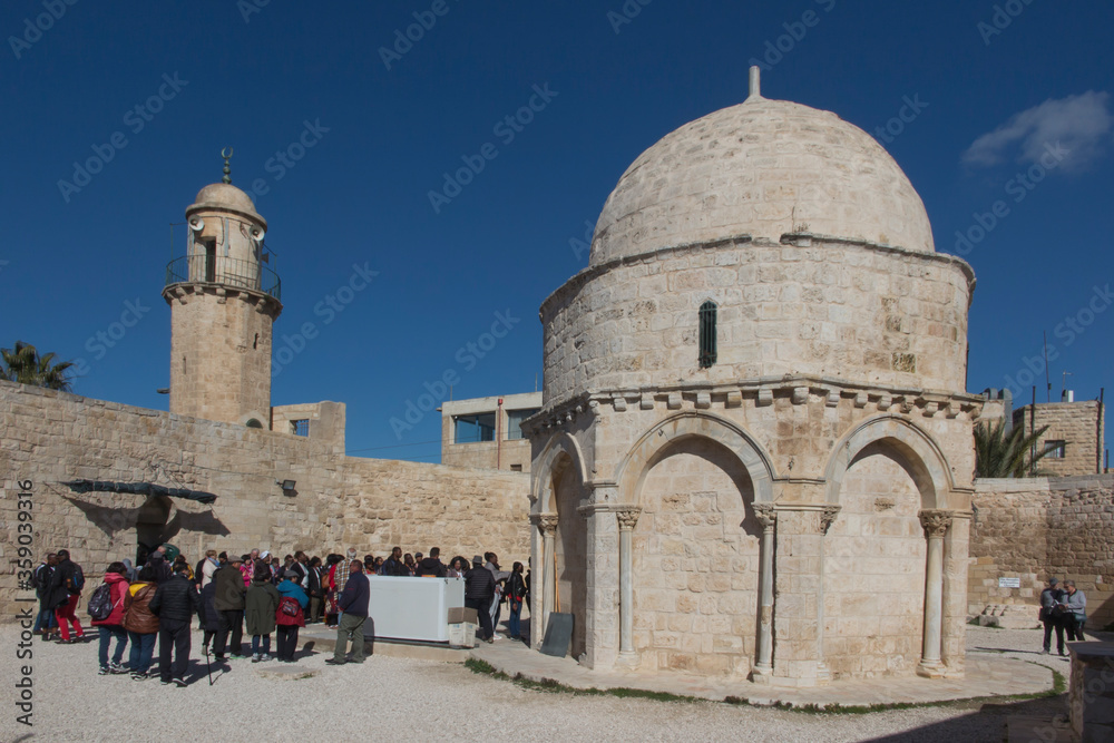 The Chapel of the Ascension on Mount Eleon - Mount of Olives in East Jerusalem