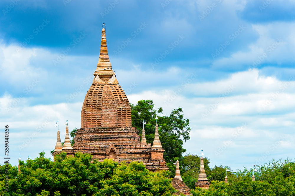 It's Temple of the Bagan Archaeological Zone, Burma. One of the main sites of Myanmar.