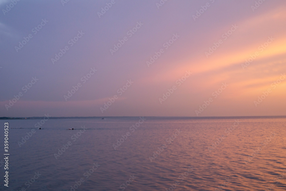 evening sunset over the sea