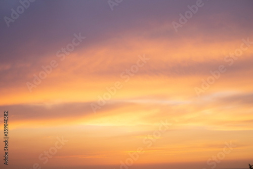 sunset over the sea and clouds