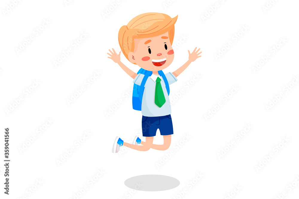 Vector children are going to school. Back to school illustration. Vector kids education illustration on white isolated background. Vector children are going to school. Back to school illustration. Vector kids education illustration on white isolated background.